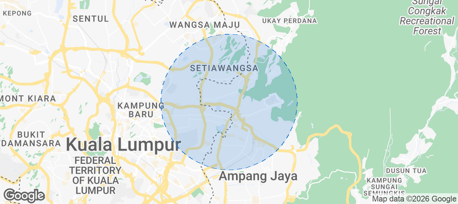 Ampang Airbnb map